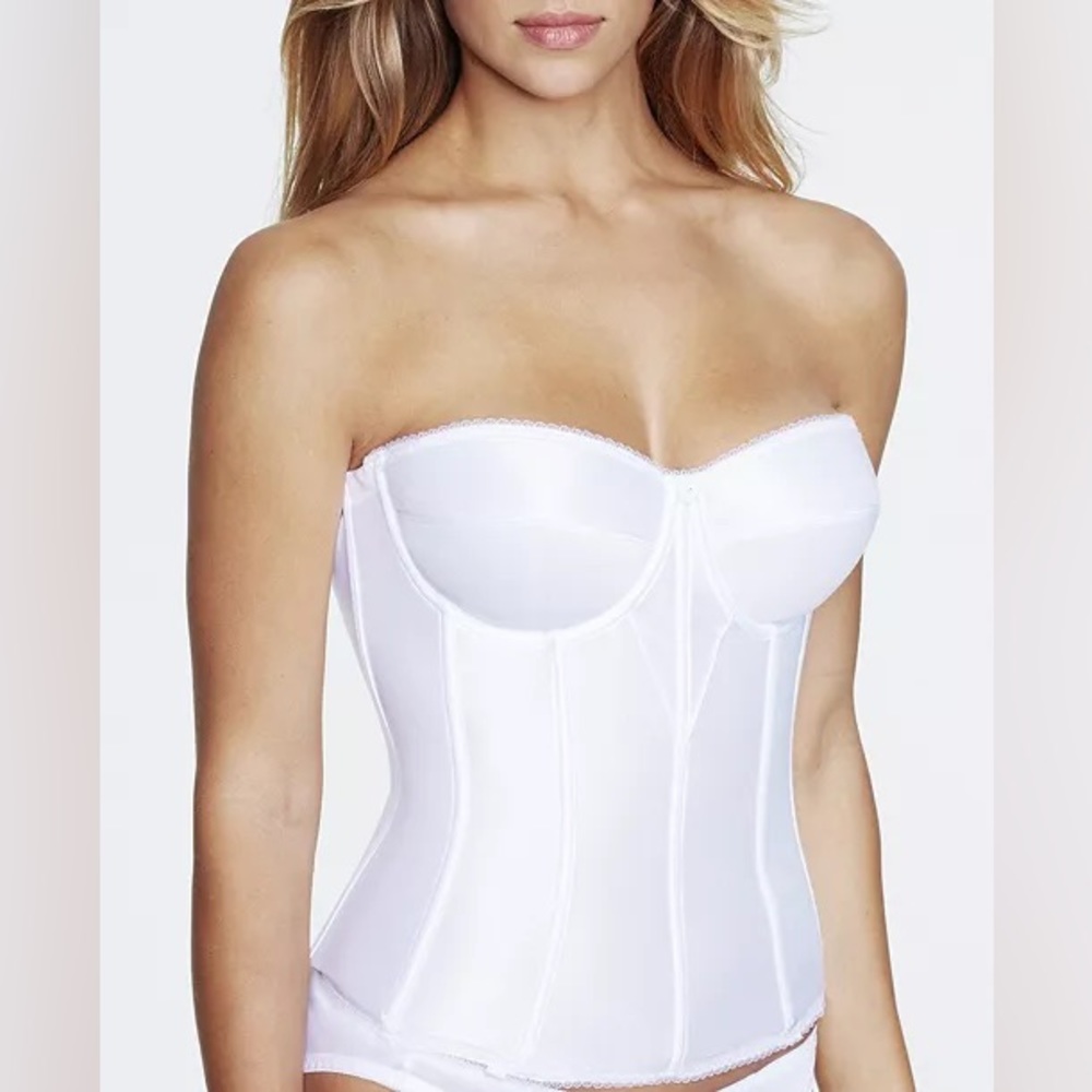 Dominique Satin Corset Bridal Bra Style 8950 White 38D
